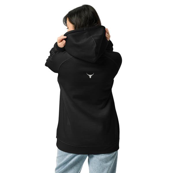 Unisex eco raglan hoodie - Stay Positive