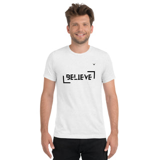Buy solid-white-triblend Short sleeve t-shirt